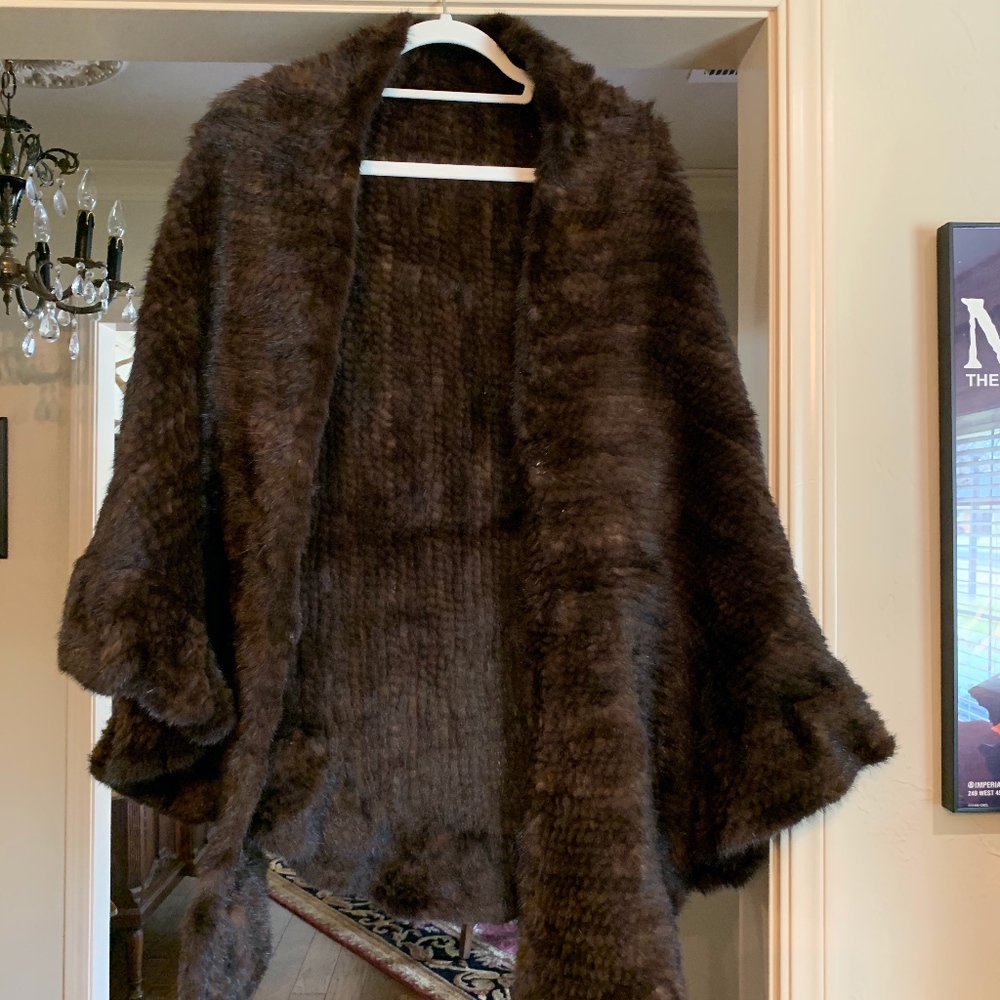 Kelli Kouri Brown Mink Cape